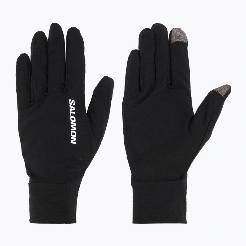 Běžecké rukavice Salomon Merino Gloves deep black