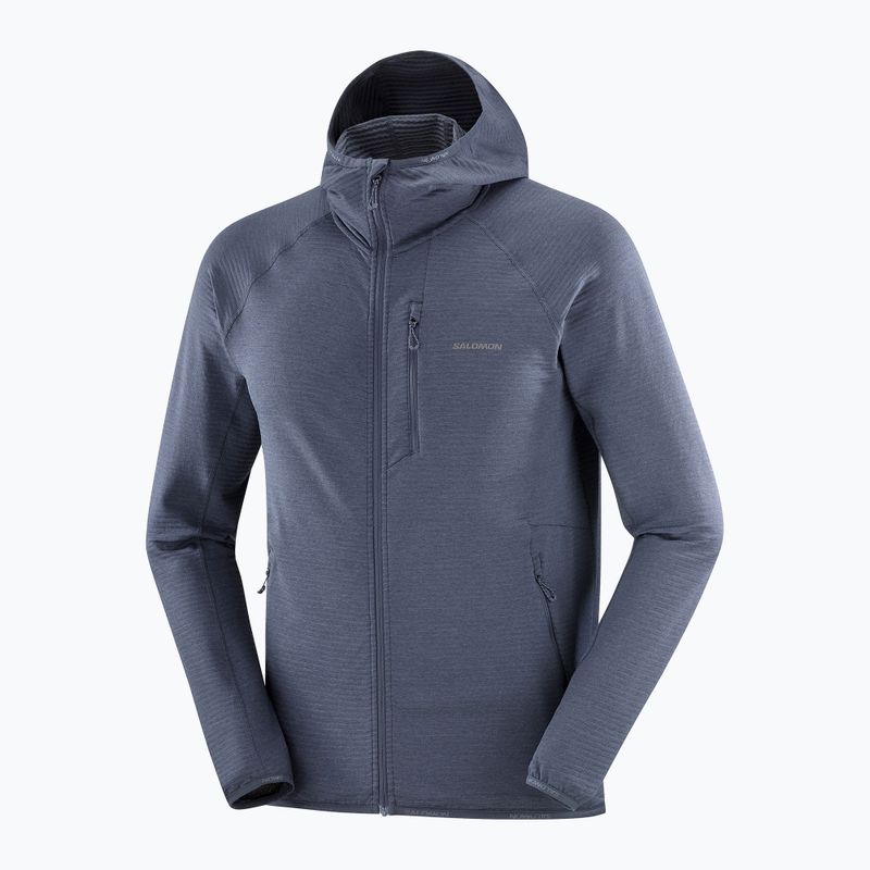 Pánská trekkingová mikina Salomon Essential Lightwarm Hoodie blue nights 7