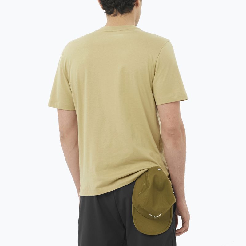 Pánské tričko Salomon Logo grey green 2