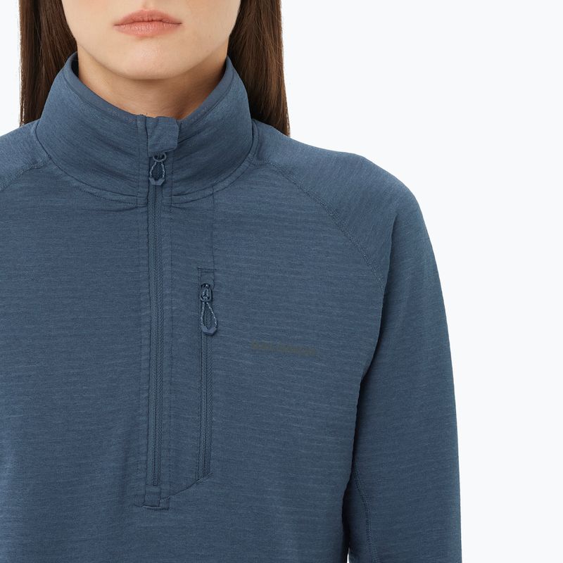Dámská trekkingová mikina Salomon Essential Lightwarm Half Zip blue night 3