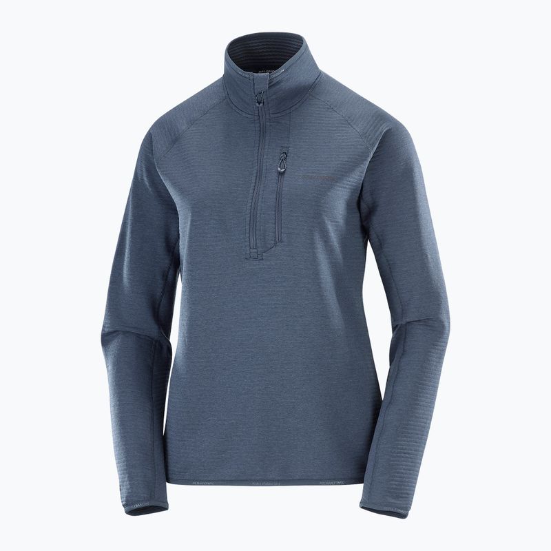 Dámská trekkingová mikina Salomon Essential Lightwarm Half Zip blue night 5