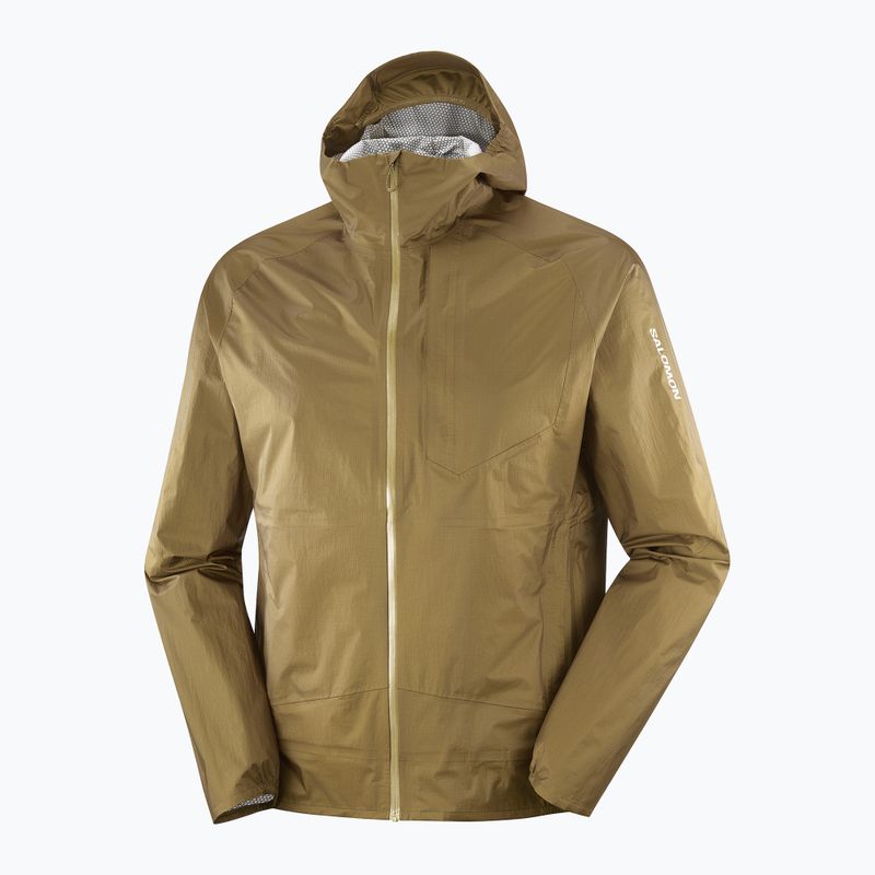 Pánská běžecká bunda Salomon Bonatti Waterproof brilliant olive 3