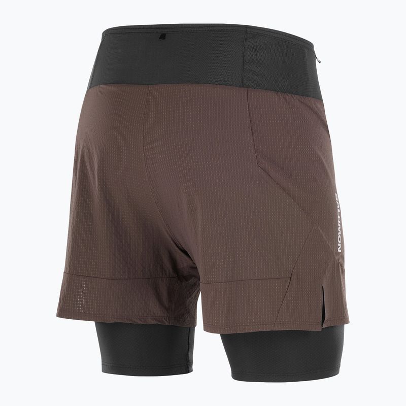Pánské běžecké šortky Salomon Sense 2IN1 coffee bean 7
