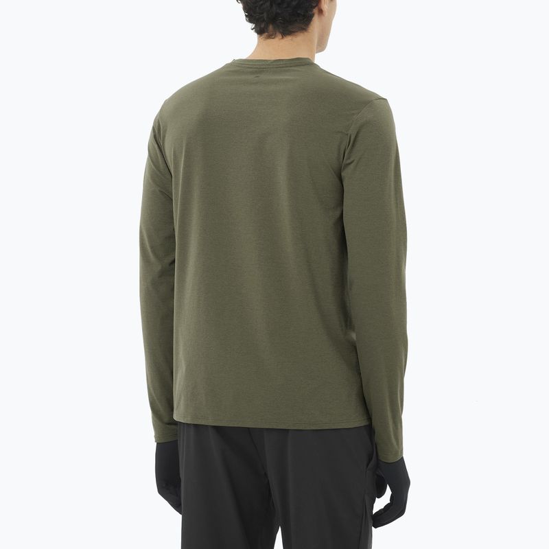 Pánské běžecké tričko Longsleeve Salomon Trackline grape leaf 2