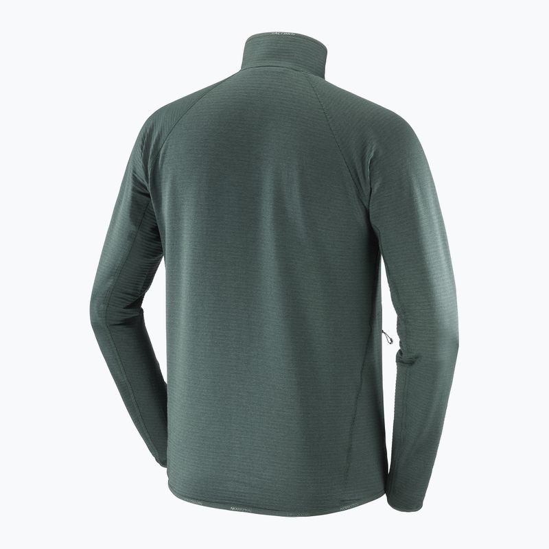 Pánská trekkingová mikina Salomon Essential Lighwarm Full Zip green gables 4