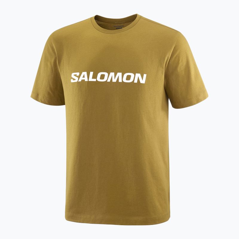 Pánské tričko Salomon Logo brilliant olive 3