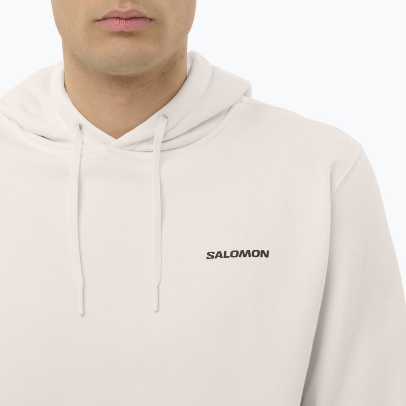 Pánská mikina Salomon Chest Logo Hoodie whisper white 3