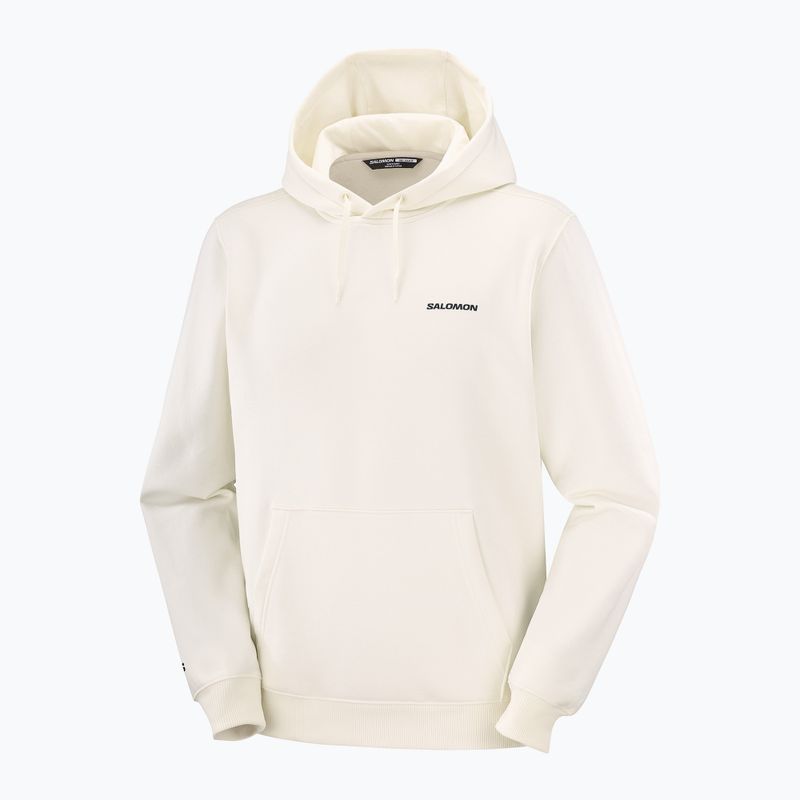 Pánská mikina Salomon Chest Logo Hoodie whisper white 5