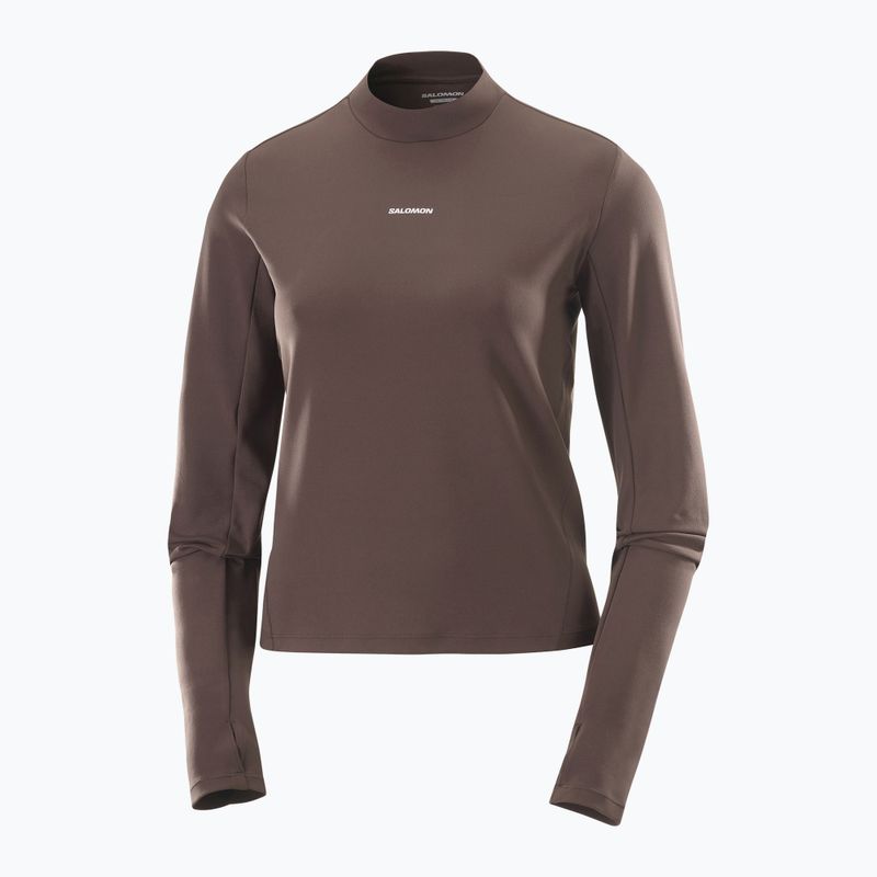 Dámské běžecké tričko Longsleeve Salomon Bliss coffee bean 3