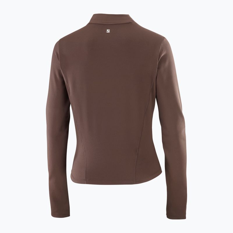 Dámské běžecké tričko Longsleeve Salomon Bliss coffee bean 4