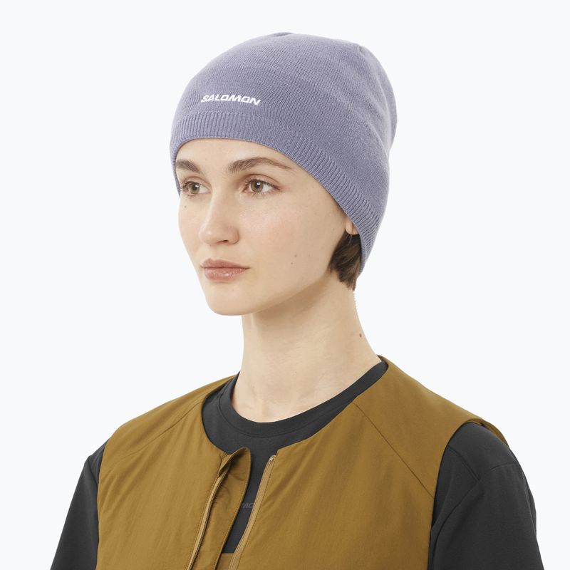Zimní čepice Salomon Beanie blue granite 3