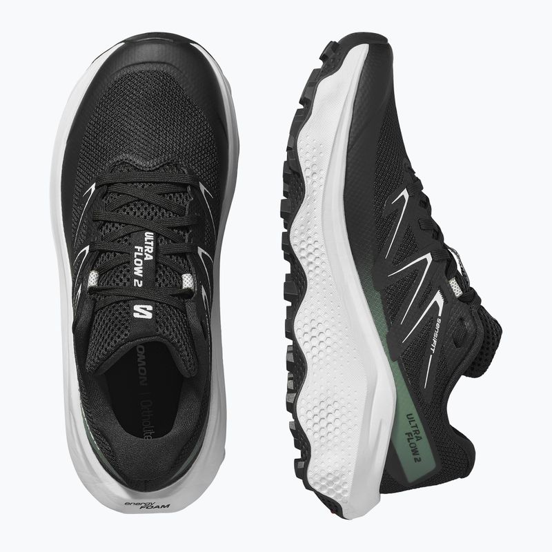Dámské běžecké boty Salomon Ultra Flow 2 black/white/agave green 13