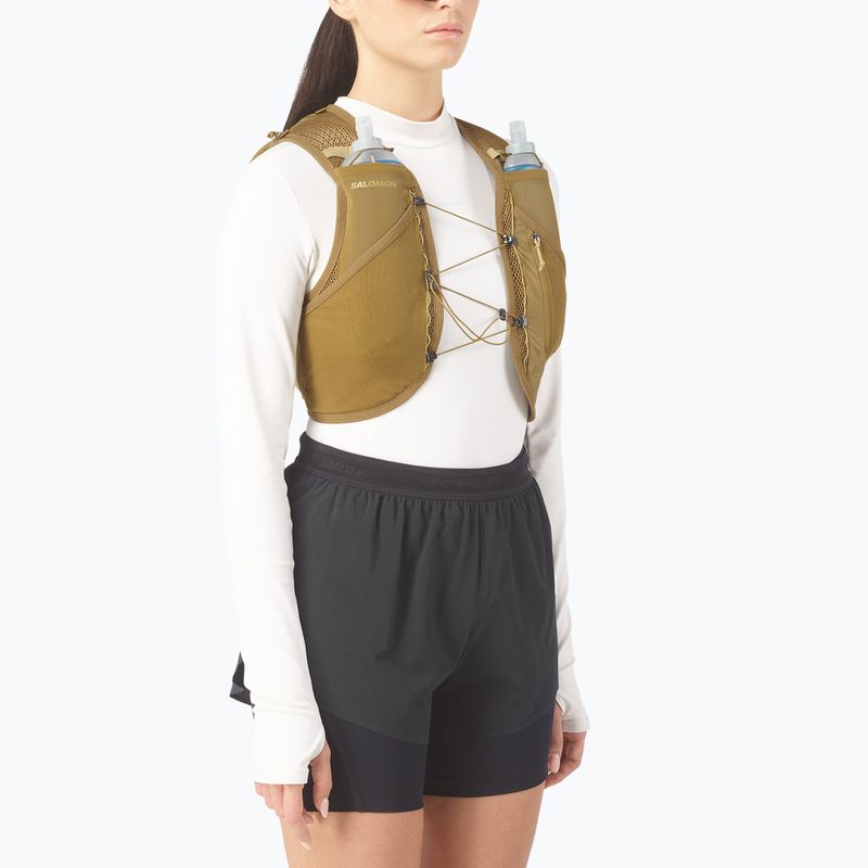 Běžecká vesta Salomon Active Skin 8 Set brilliant olive/willow 3