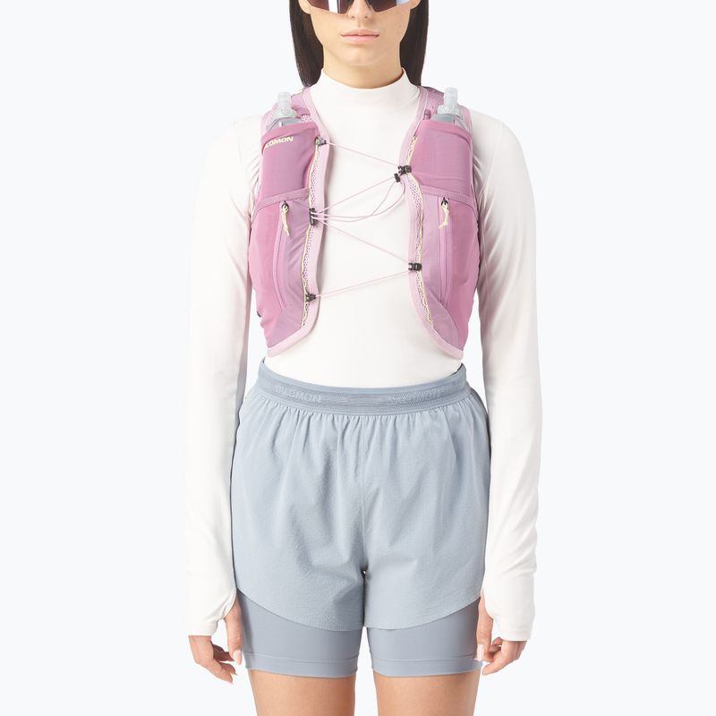 Dámská běžecká vesta Salomon Active Skin 12 Set dawn pink/dusky 3