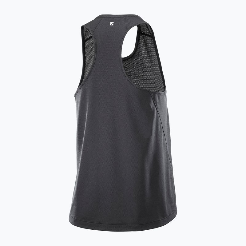 Dámské běžecké tričko Salomon Shakeout Core Tank GFX deep black 5