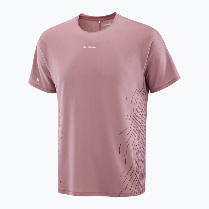 Pánské běžecké tričko Salomon Sense Aero SS Tee GFX dusky orchid 4