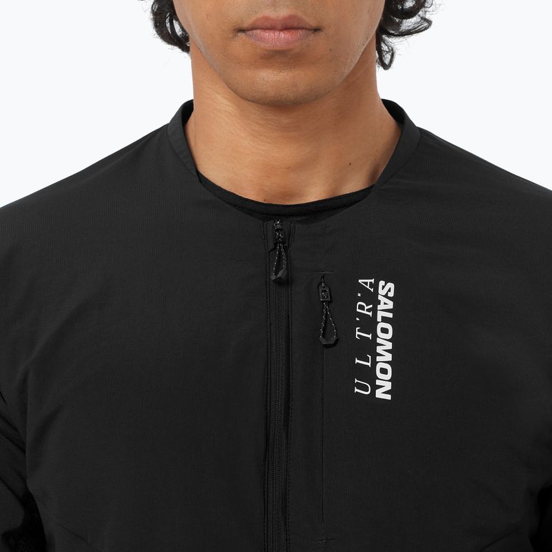 Pánská běžecká mikina Salomon Ultra Fleece Deep Black 3
