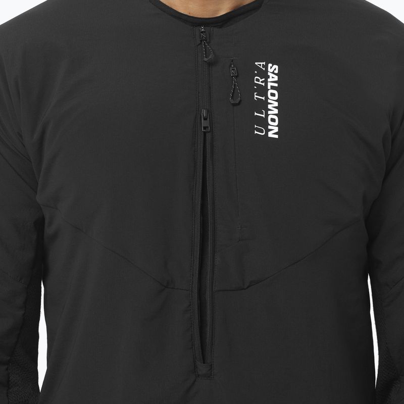 Pánská běžecká mikina Salomon Ultra Fleece Deep Black 5
