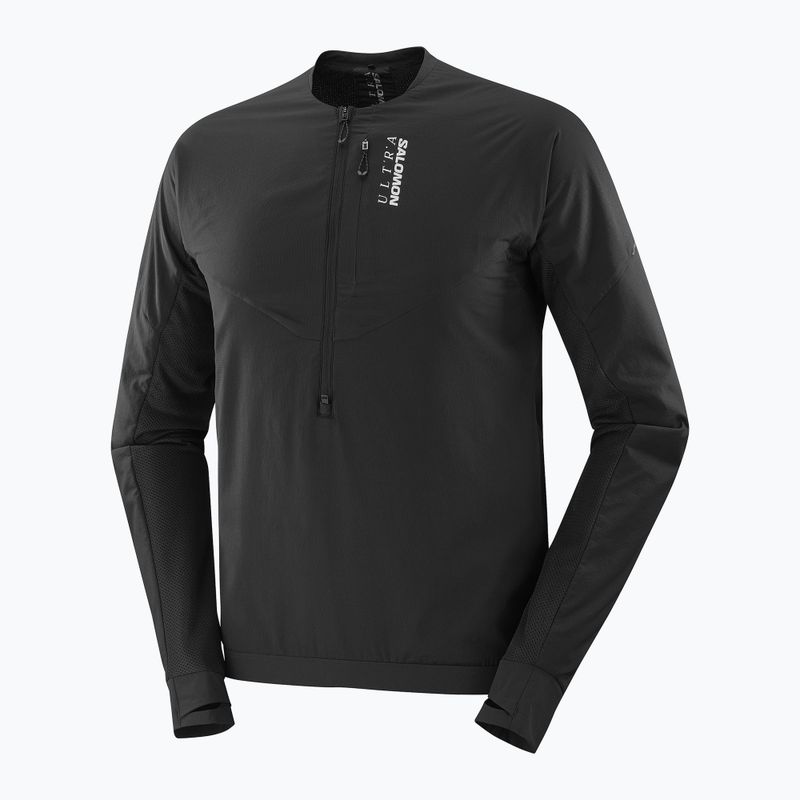 Pánská běžecká mikina Salomon Ultra Fleece Deep Black 8