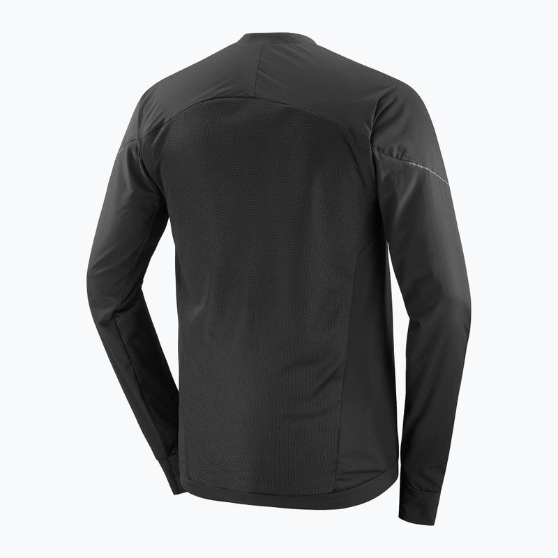 Pánská běžecká mikina Salomon Ultra Fleece Deep Black 9