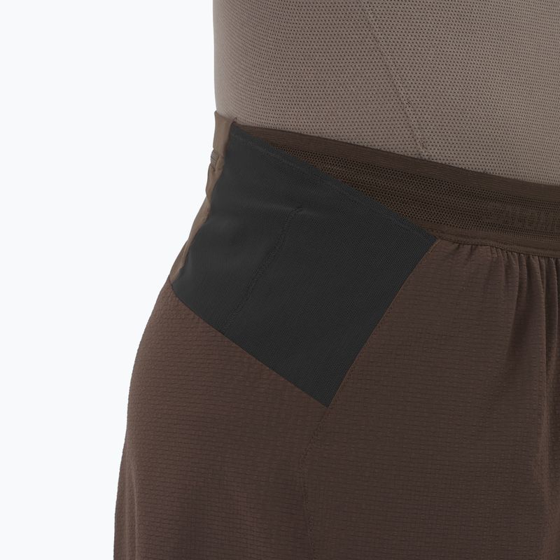 Pánské běžecké šortky Salomon Sense Aero Stow 5" coffee bean 6