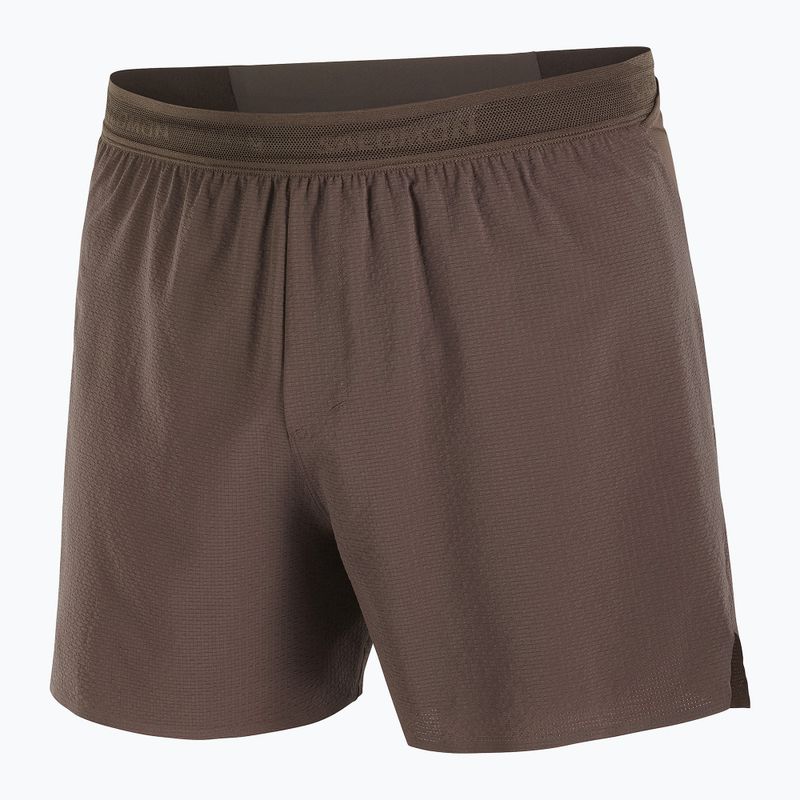 Pánské běžecké šortky Salomon Sense Aero Stow 5" coffee bean 7