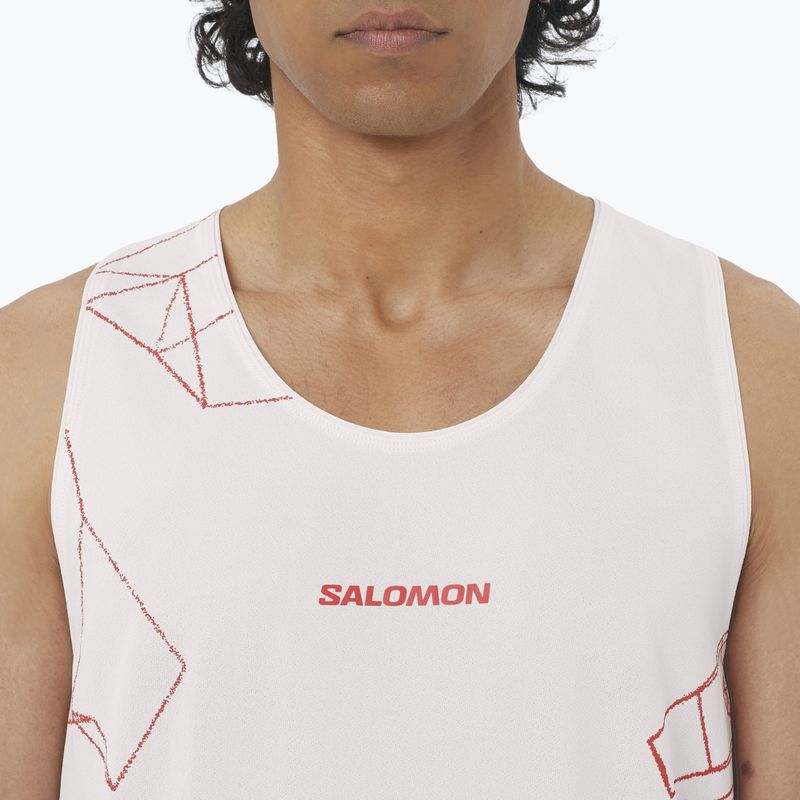 Pánské běžecké tričko Salomon S/Lab Speed Tee lilac ash/fiery red 3