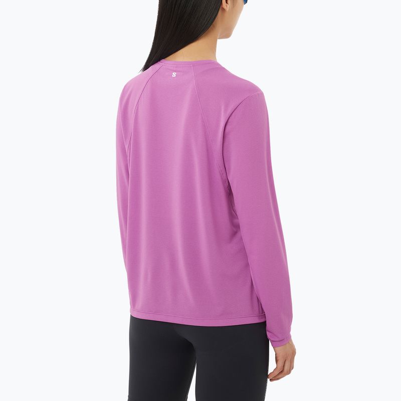 Dámské běžecké triko s dlouhým rukávem Salomon Shakeout Core iris orchid 2