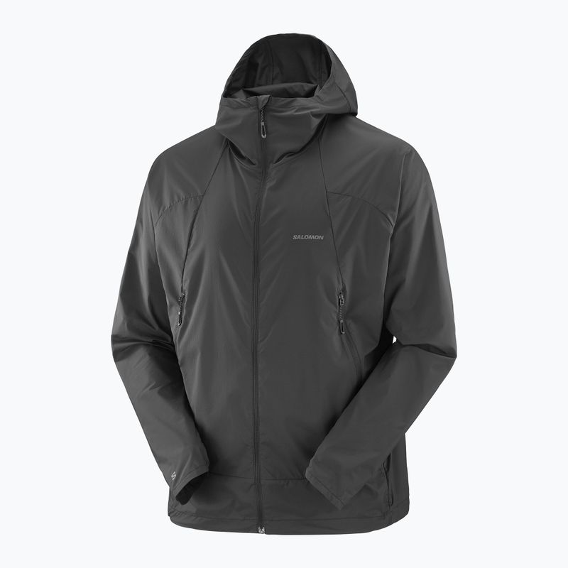 Pánská větruodolná bunda Salomon Outwind Full Zip deep black 7