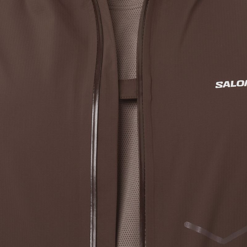 Pánská běžecká bunda Salomon Bonatti Waterproof coffee bean 4