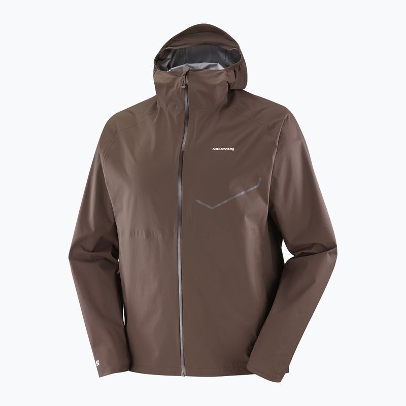 Pánská běžecká bunda Salomon Bonatti Waterproof coffee bean 7