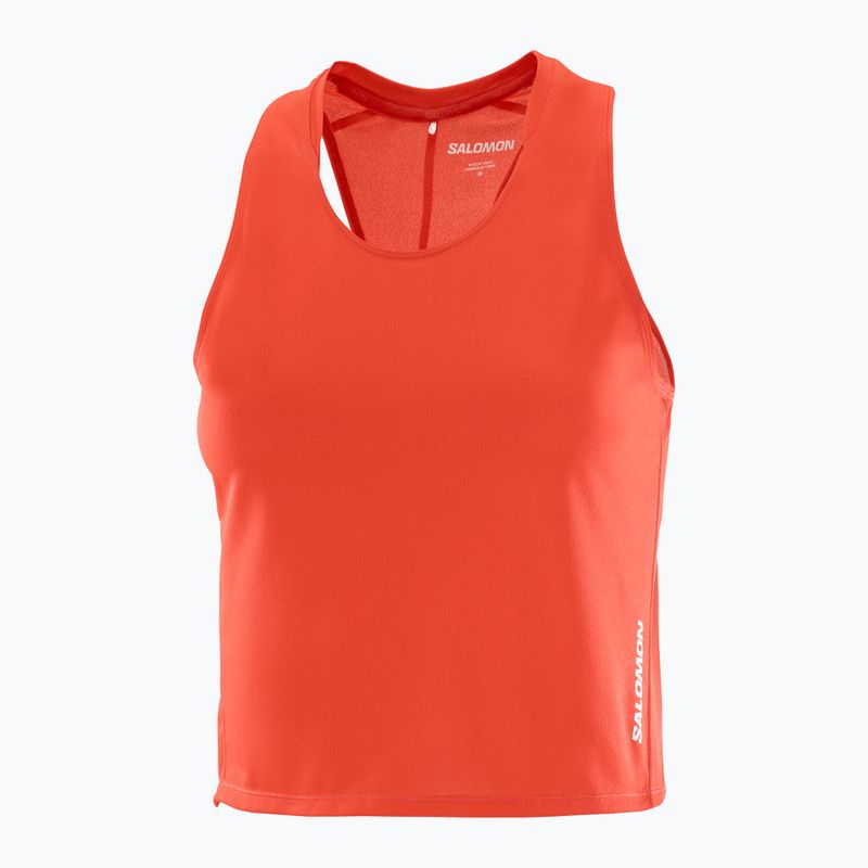 Dámské běžecké tričko Salomon Sense Aero Short Tank fiery red 4