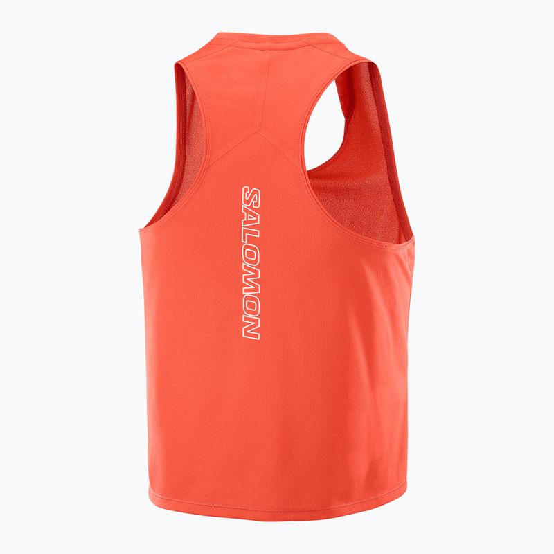 Dámské běžecké tričko Salomon Sense Aero Short Tank fiery red 5