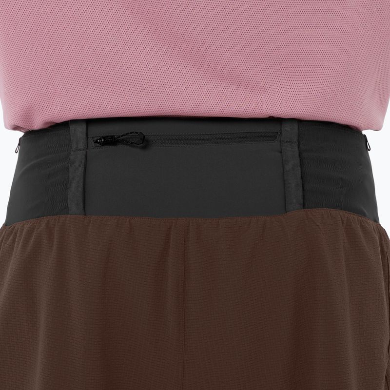 Pánské běžecké šortky Salomon Sense Aero 2IN1 5" coffee bean 5