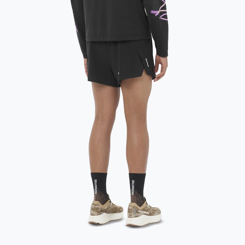Pánské běžecké šortky Salomon Aero SPLT 3" deep black 2