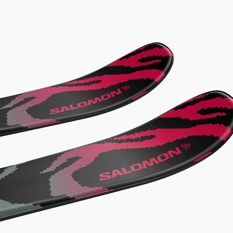 Dětské sjezdové lyže + vázání Salomon QST Jr Black XS + C5 GW black/neon punch 6