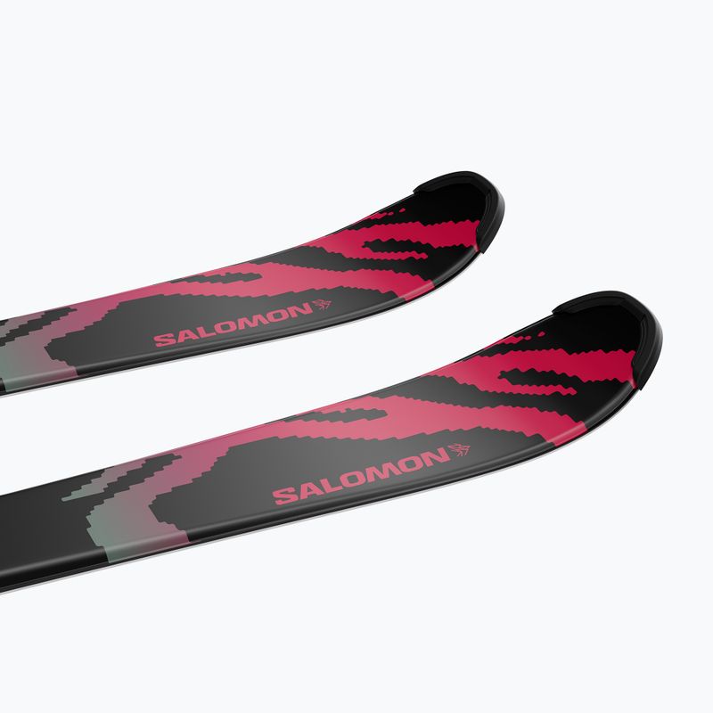 Dětské sjezdové lyže + vázání Salomon QST Jr Black M + L6 GW black/neon punch 6