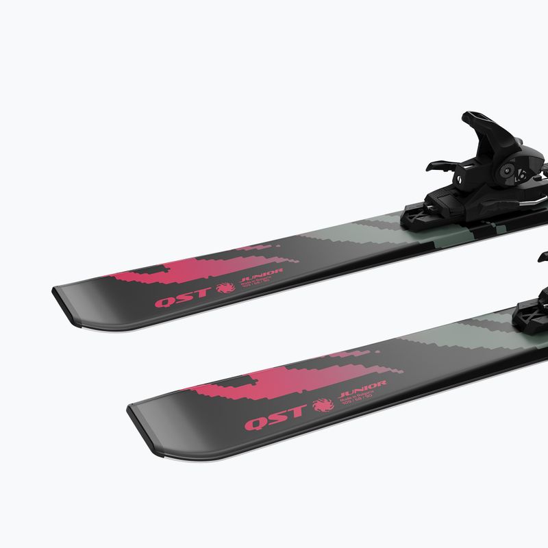 Dětské sjezdové lyže + vázání Salomon QST Jr Black M + L6 GW black/neon punch 7