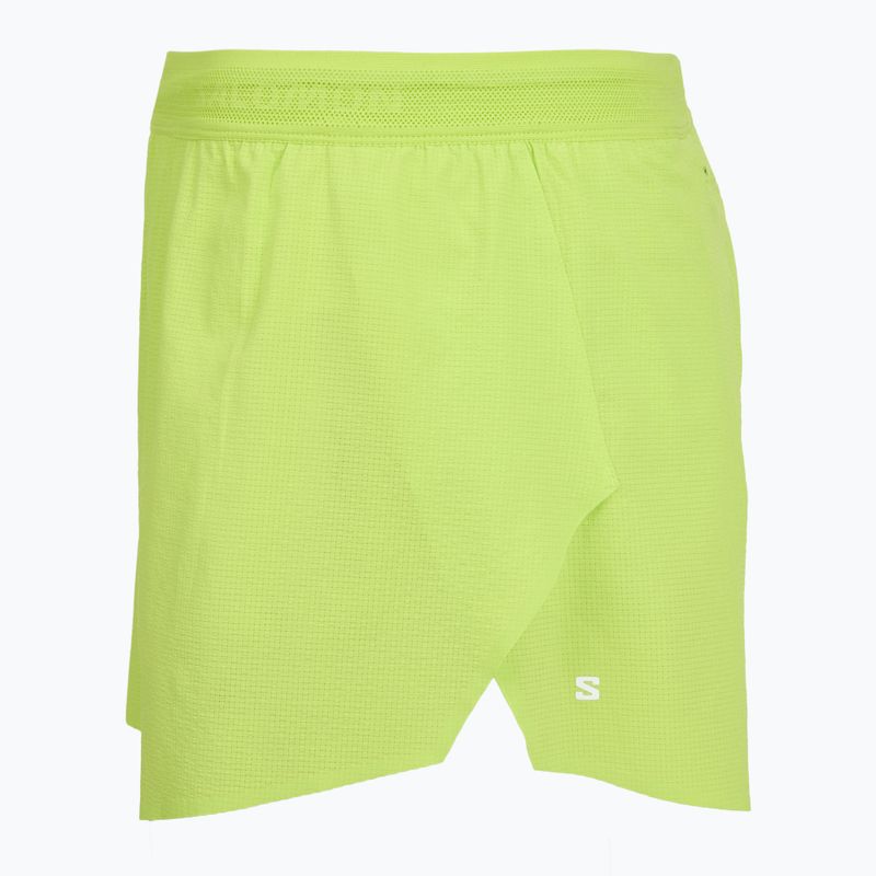 Pánské běžecké šortky Salomon Sense Aero SPLT 3 "acid lime" 3