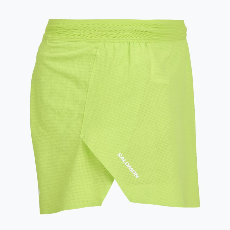 Pánské běžecké šortky Salomon Sense Aero SPLT 3 "acid lime" 4