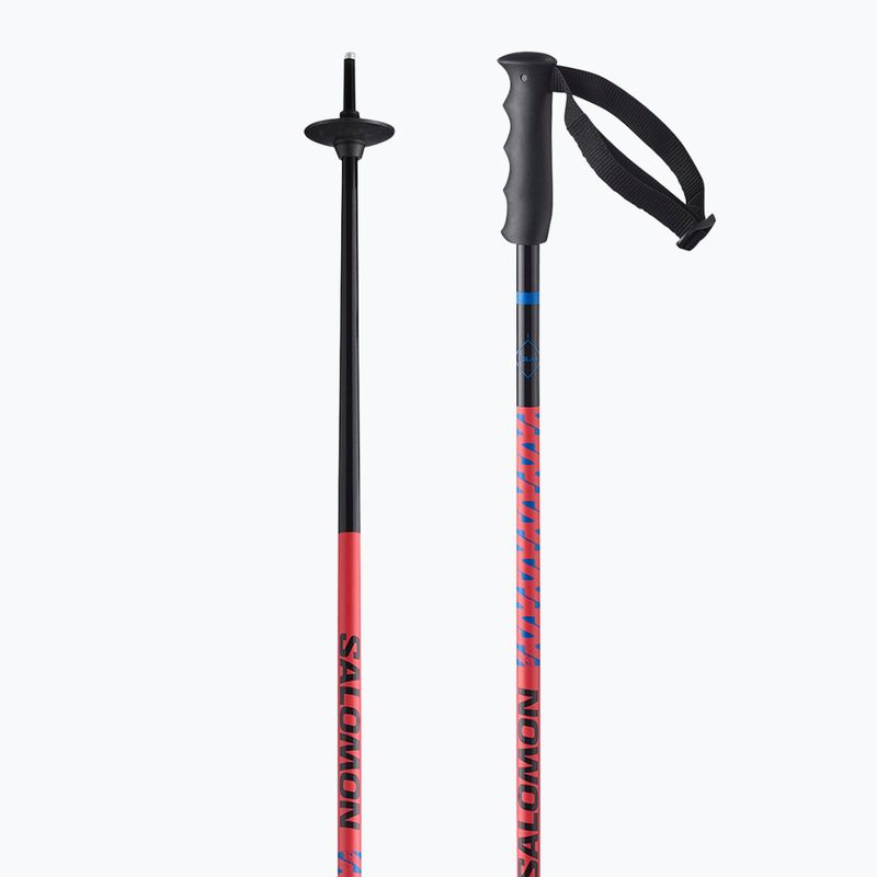 Dětské lyžařské hole Salomon Polar Jr black/race blue/red 2