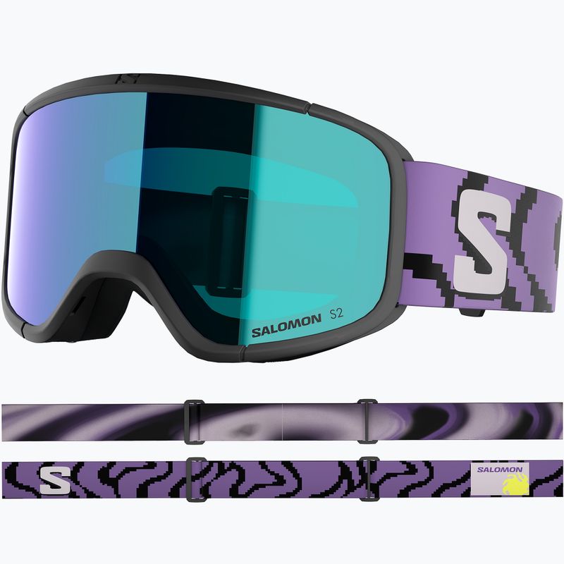 Lyžařské brýle Salomon Aksium 2.0 S S2 black pansy/ml mid blue 2
