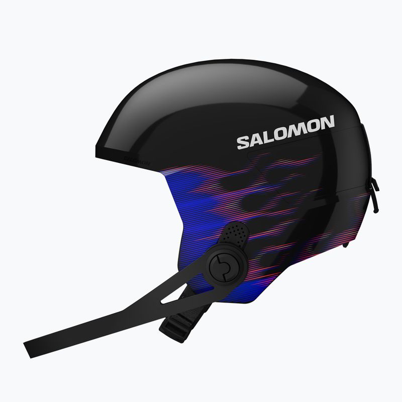 Dětská lyžařská helma Salomon Equipe Fis + Chinguard Jr black/flames 4