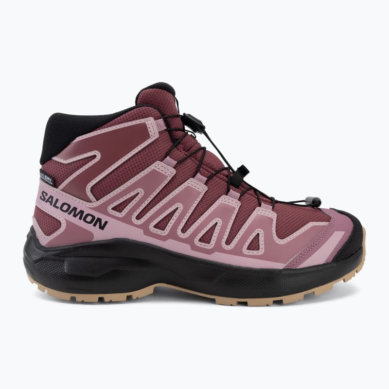 Dětské turistické boty Salomon XA Pro Mid Waterproof nocturne/dusky orchid 2