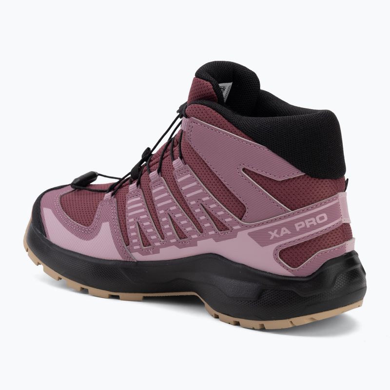 Dětské turistické boty Salomon XA Pro Mid Waterproof nocturne/dusky orchid 3