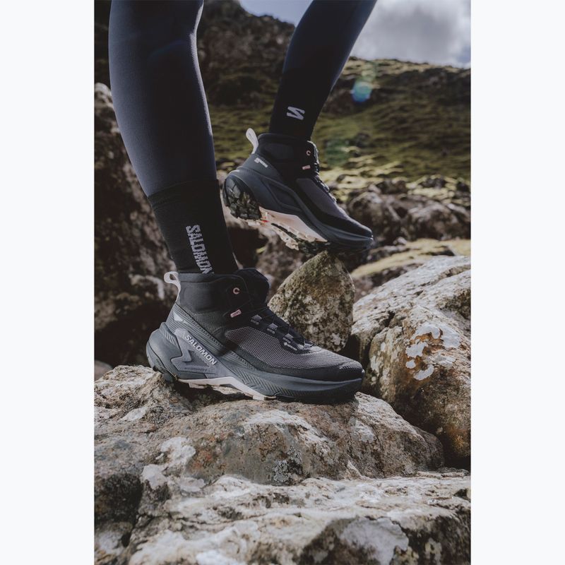 Dámské turistické boty Salomon Genesis Mid GTX black/dawn pink 6