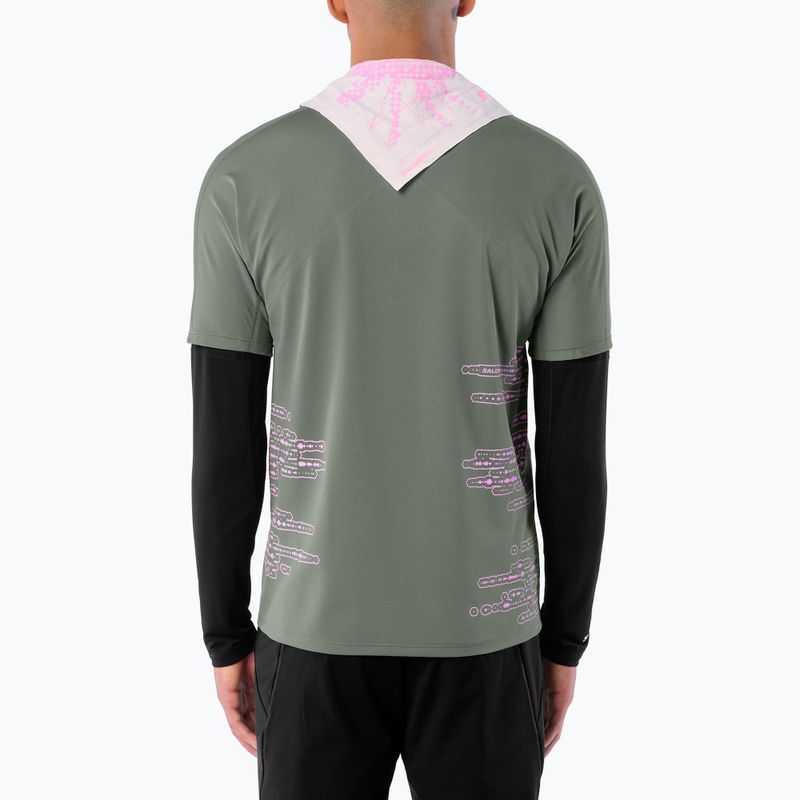 Pánské běžecké tričko Salomon Sense Aero GFX Tee SS castor gray/pink frosting 2