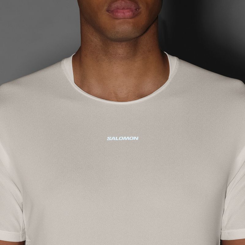 Pánské běžecké tričko Salomon Sense Aero GFX Tee SS whisper white/raind day/bright white 4
