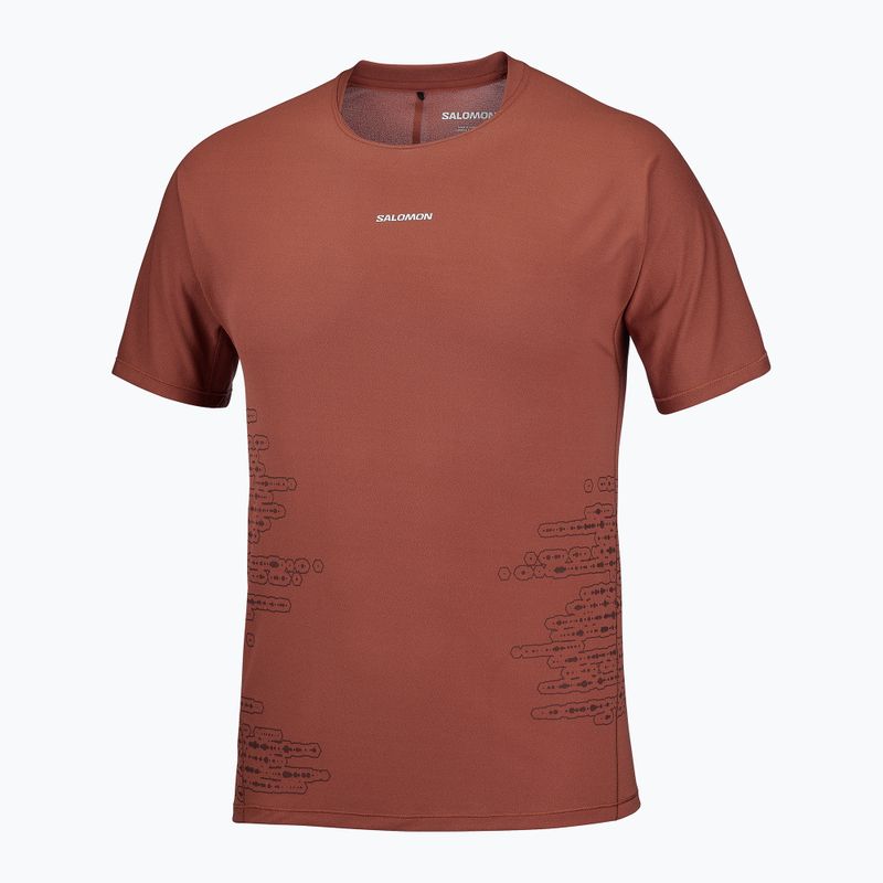 Pánské běžecké tričko Salomon Sense Aero GFX Tee SS burnt umber/coffee bean 4