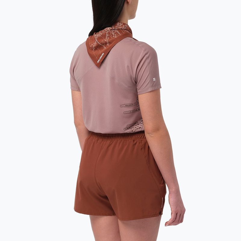 Dámské běžecké tričko Salomon Sense Aero GFX Tee SS antler/chocolate fondant 2
